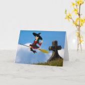 Invitation à une soirée Halloween. Carte (Fleur jaune)