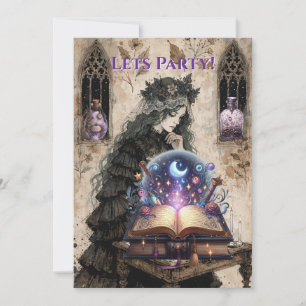Invitation à une soirée Halloween Dark Academia go