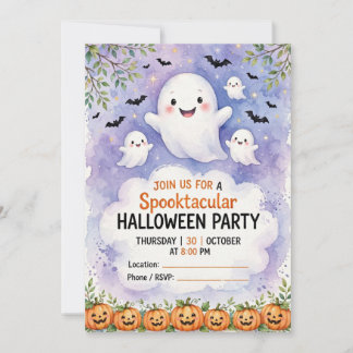 Invitation à une soirée Halloween effrayante