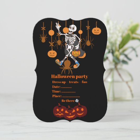 Invitation à une soirée Halloween effrayante – Cut (Debout devant)