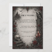 Invitation à une soirée Halloween gothique (Devant)
