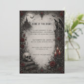 Invitation à une soirée Halloween gothique (Debout devant)