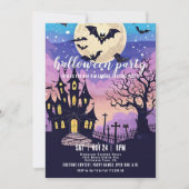 Invitation à une soirée Halloween Maison hantée Pl (Devant)