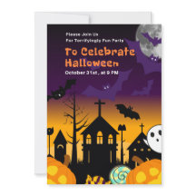 Invitation à une soirée Halloween ou Hal terrifiqu