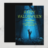 Invitation à une soirée Halloween, soirée effrayan (Devant / Derrière)