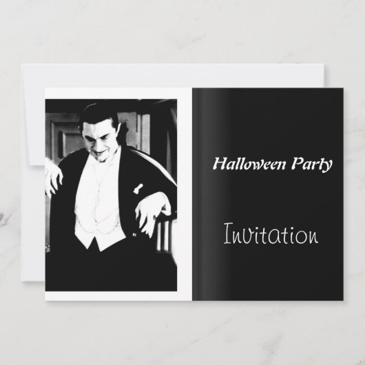Invitation à une soirée Halloween thème cinéma vin (Devant)