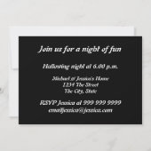 Invitation à une soirée Halloween thème cinéma vin (Dos)