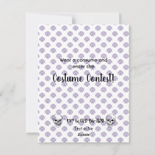 Invitation à une soirée Halloween v1 (Dos)