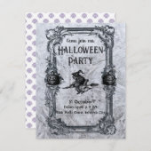 Invitation à une soirée Halloween v1 (Devant / Derrière)