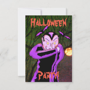 Invitation à une soirée Halloween vampire