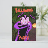Invitation à une soirée Halloween vampire (Debout devant)