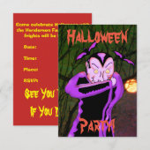 Invitation à une soirée Halloween vampire (Devant / Derrière)