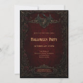 Invitation à une soirée Halloween Vampire Vintage (Devant)
