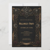 Invitation à une soirée Halloween vintage (Devant)