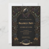 Invitation à une soirée Halloween vintage (Devant)