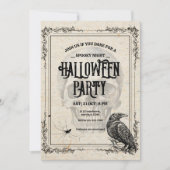 Invitation à une soirée Halloween vintage, Costume (Devant)