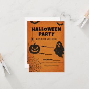 Invitation à une soirée Halloween vintage   Icônes