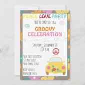 Invitation à une soirée hippie des années 60 (Devant)