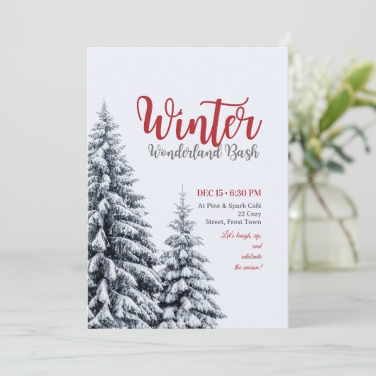 Invitation à une soirée hivernale (Debout devant)