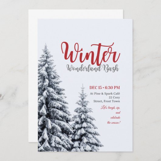 Invitation à une soirée hivernale (Devant / Derrière)