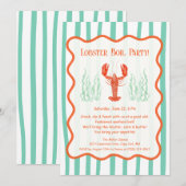 Invitation à une soirée homard – Ébullition de fru (Devant / Derrière)