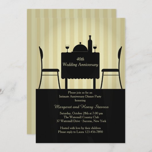 Invitation à une soirée intime (Devant / Derrière)