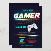 Invitation à une soirée jeux vidéo (Devant / Derrière)