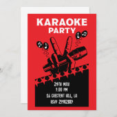 Invitation à une soirée karaoké (Devant / Derrière)