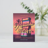 Invitation à une soirée karaoke pour un anniversai (Debout devant)