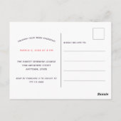 Invitation à une soirée karaoke pour un anniversai (Dos)