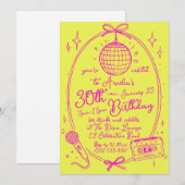 Invitation à une soirée karaoke pour un anniversai (Devant / Derrière)