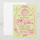 Invitation à une soirée karaoke pour un anniversai (Devant / Derrière)