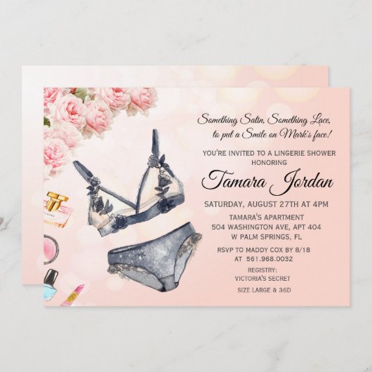 Invitation à une soirée lingerie (Devant / Derrière)