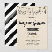 Invitation à une soirée lingerie rustique (Devant / Derrière)