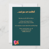Invitation à une soirée Luau hawaïenne (Dos)