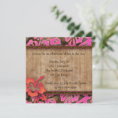 Invitation à une soirée Luau Hibiscus Rose Brun Or (Debout devant)