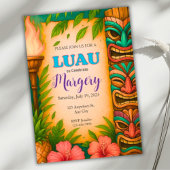 Invitation à une soirée Luau, Invitation Tiki trop