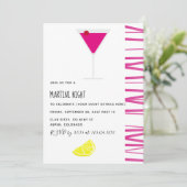 Invitation à une soirée Martini Cocktail (Debout devant)