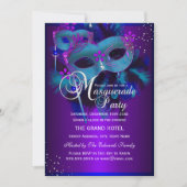 Invitation à une soirée masquée aux masques sarcel (Devant)