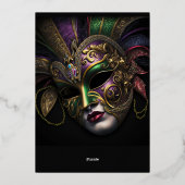 Invitation à une soirée masquée dramatique (Verso)