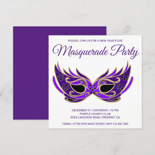 Invitation à une soirée masquée du Nouvel An Masqu