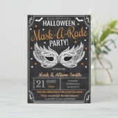 Invitation à une soirée masquée Halloween (Debout devant)