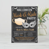 Invitation à une soirée masquée Halloween (Debout devant)