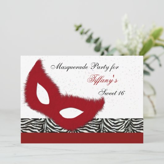 Invitation à une soirée masquée pour les 16 ans (Debout devant)