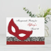 Invitation à une soirée masquée Sweet 16 (Debout devant)