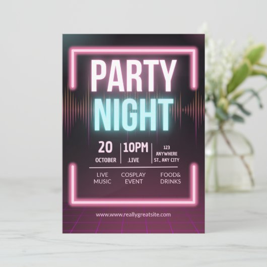 Invitation à une soirée musicale, Flyer de soirée (Debout devant)