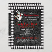 Invitation à une soirée noire d'Alice au pays des  (Devant / Derrière)