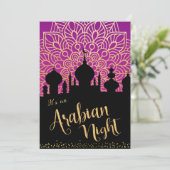 Invitation à une soirée noire et violette Nuit ara (Debout devant)