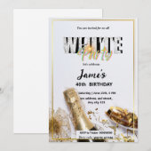 Invitation à une soirée ou une fête tout en blanc (Devant / Derrière)