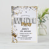 Invitation à une soirée ou une fête tout en blanc (Debout devant)